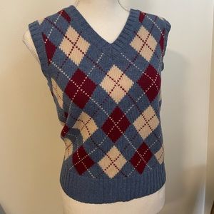 Vintage Marc Jacobs Argyle Vest 100% Wool
